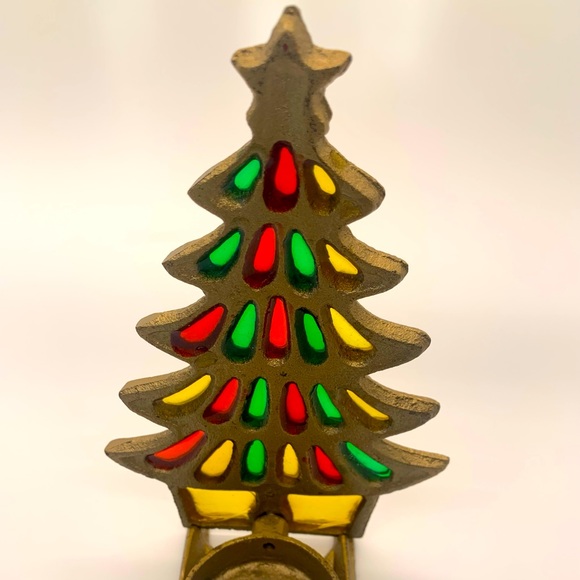 Other - Vintage Brass Christmas Tree Votive Holder